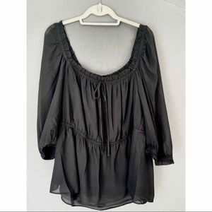 City Chic L/20 Off The Shoulder Blouse Blk